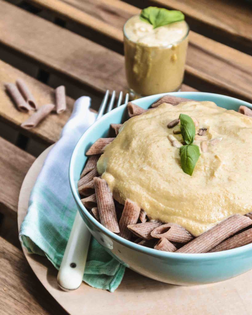 Vegane Käsesoße ohne Cashews und Fett