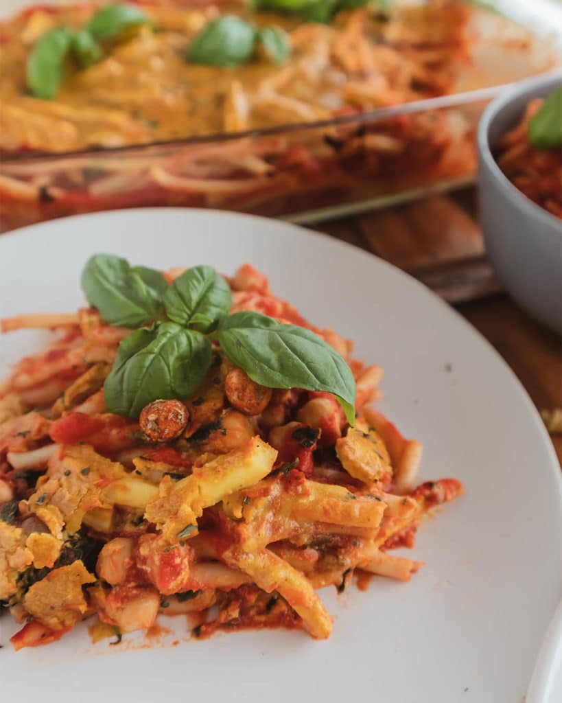 Maccheroni Auflauf mit Gemüse 