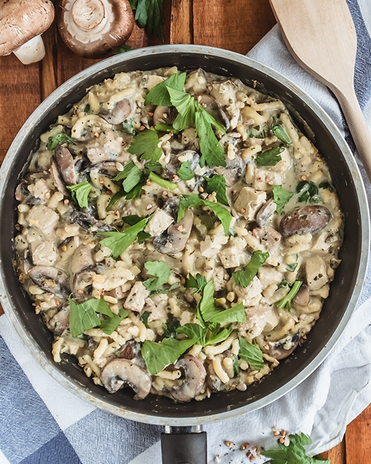 Rahmspätzle mit Pilzen gelingen schnell und einfach