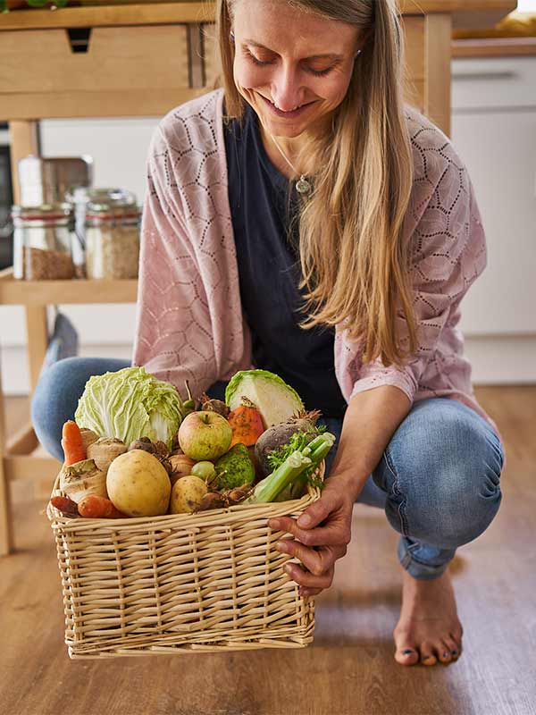 Saisonales Gemüse und Obst im Herbst