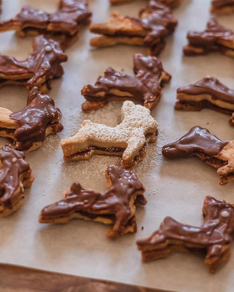 Weihnachtsplätzchen in Hirschform
